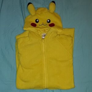 OppoSuits Yellow Pikachu Plush Hooded Character Costume Pajama Pokémon Kid Large